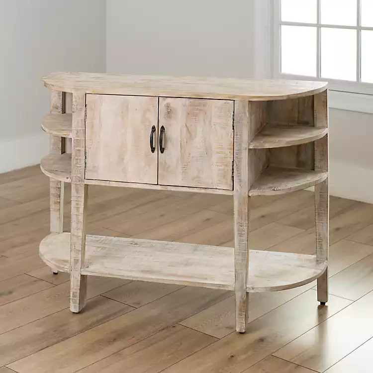Maeve Whitewash Console Table | Kirkland's Home