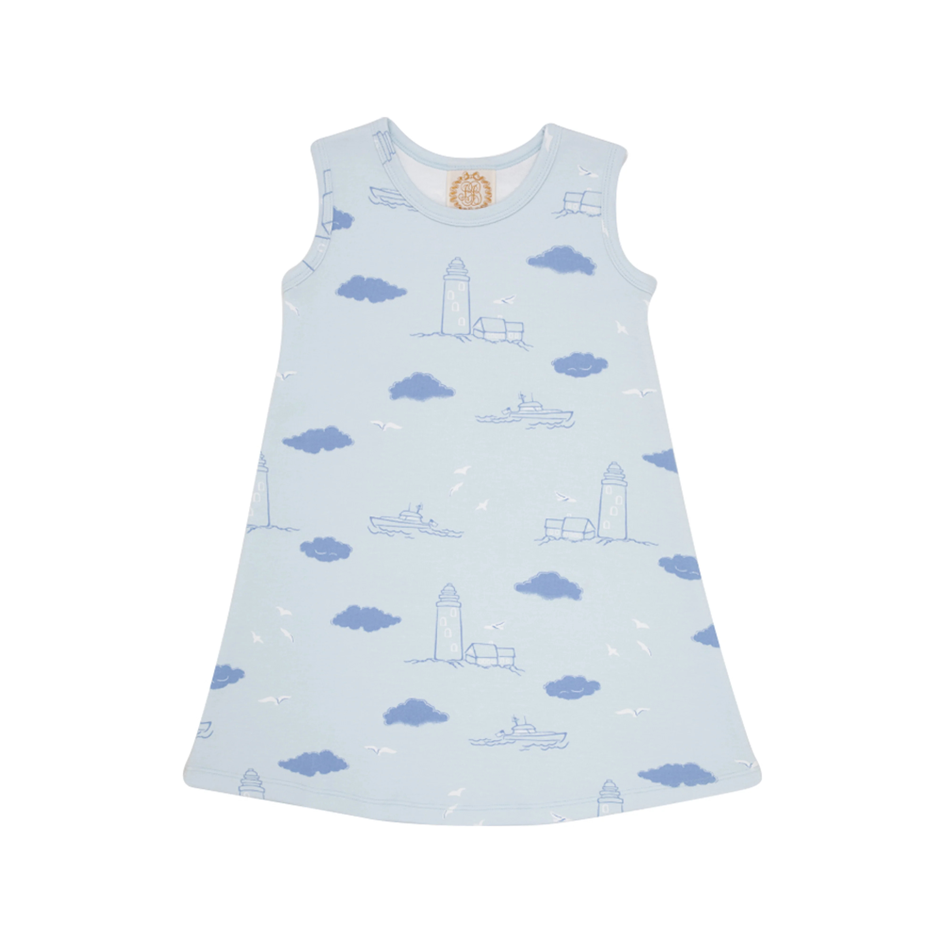 Sleeveless Polly Play Dress - Loggerhead Lighthouse | The Beaufort Bonnet Company