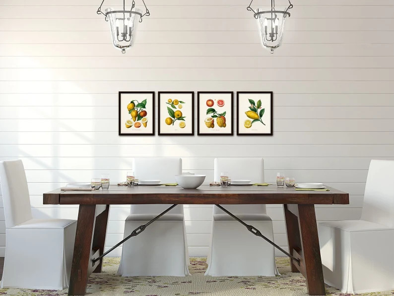 French Lemon Prints No. 6, Vintage Fruit Prints, Giclee, Lemon Prints, Vintage Botanical Prints, ... | Etsy (US)