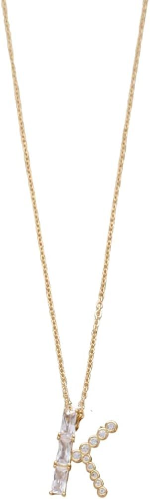 Ettika Initial Necklaces for Women. 18K Gold Plated, Letter Necklace. Gold Initial Necklace, Dain... | Amazon (US)