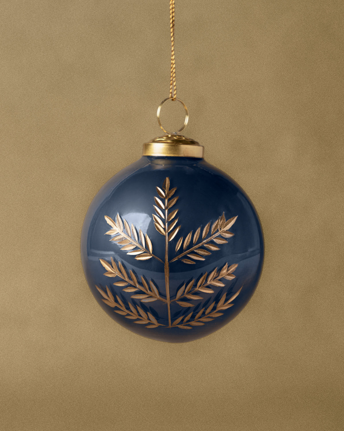 Gold & Navy Botanical Bauble | McGee & Co. (US)