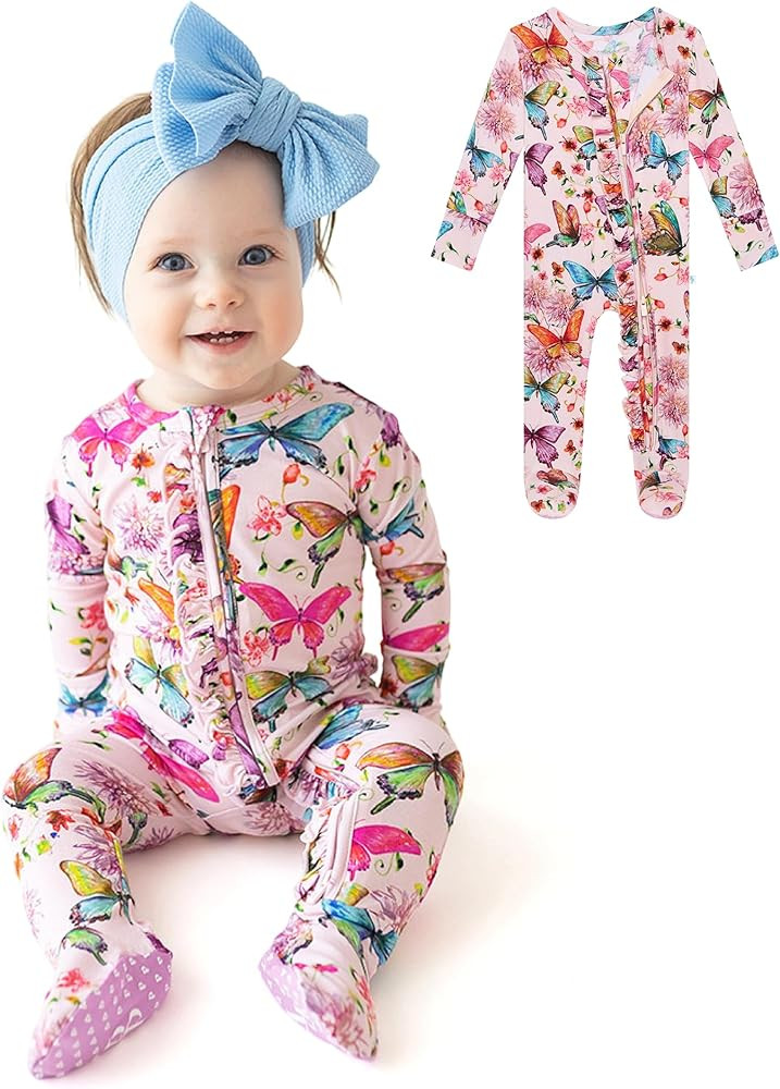 Ruffled Zippered Vintage Pink Rose One Piece | Amazon (US)