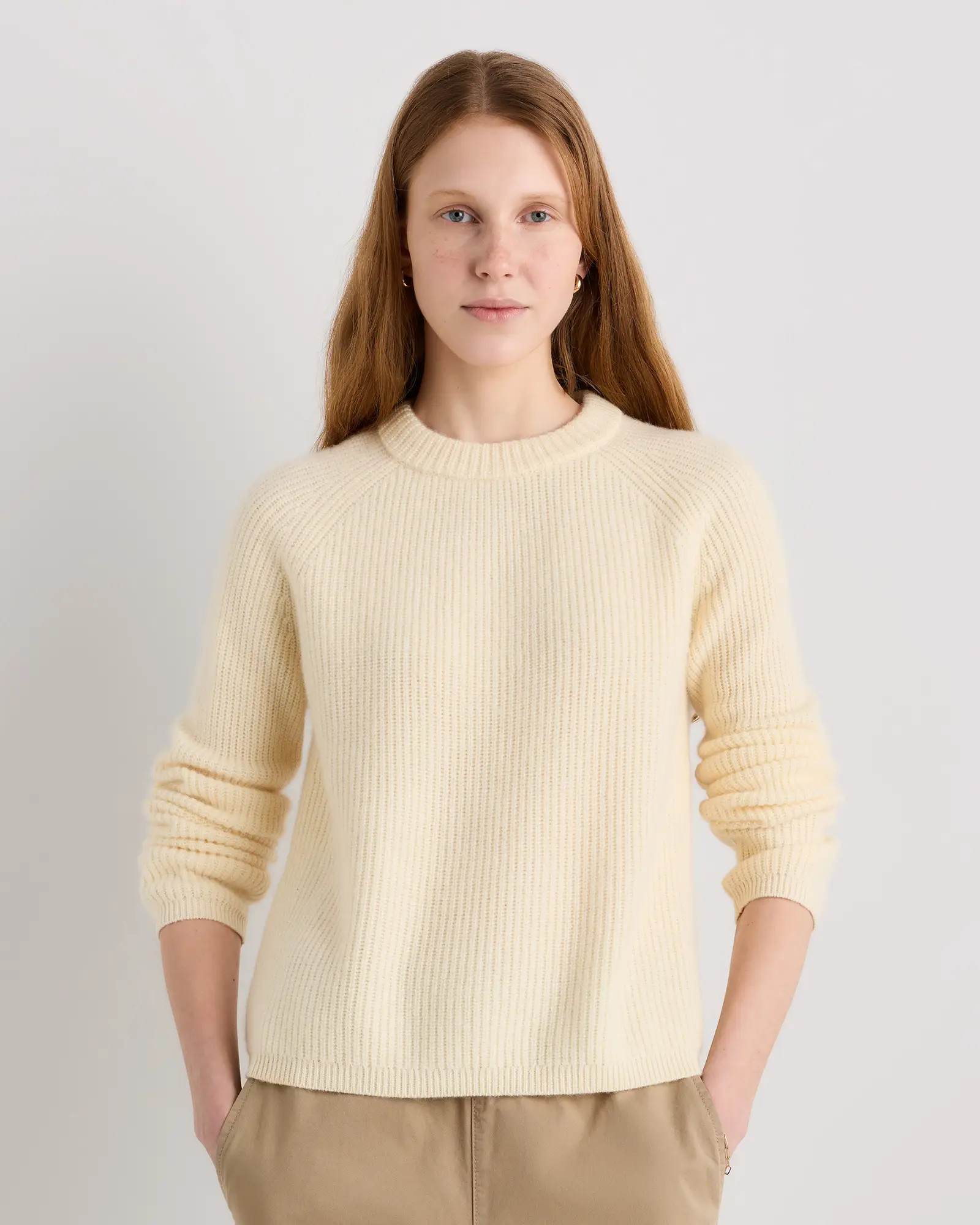 Mongolian Cashmere Fisherman Crewneck Sweater | Quince