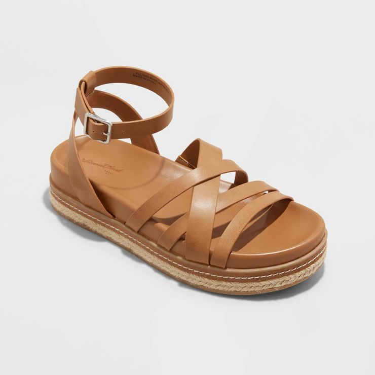 Women's Tanna Platform Sandals - Universal Thread™ Cognac | Target