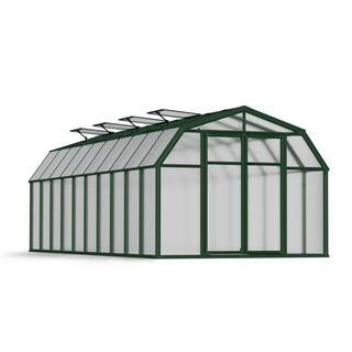 Hobby Gardener 8 ft. x 20 ft. Green/Diffused Polycarbonate DIY Greenhouse Kit | The Home Depot