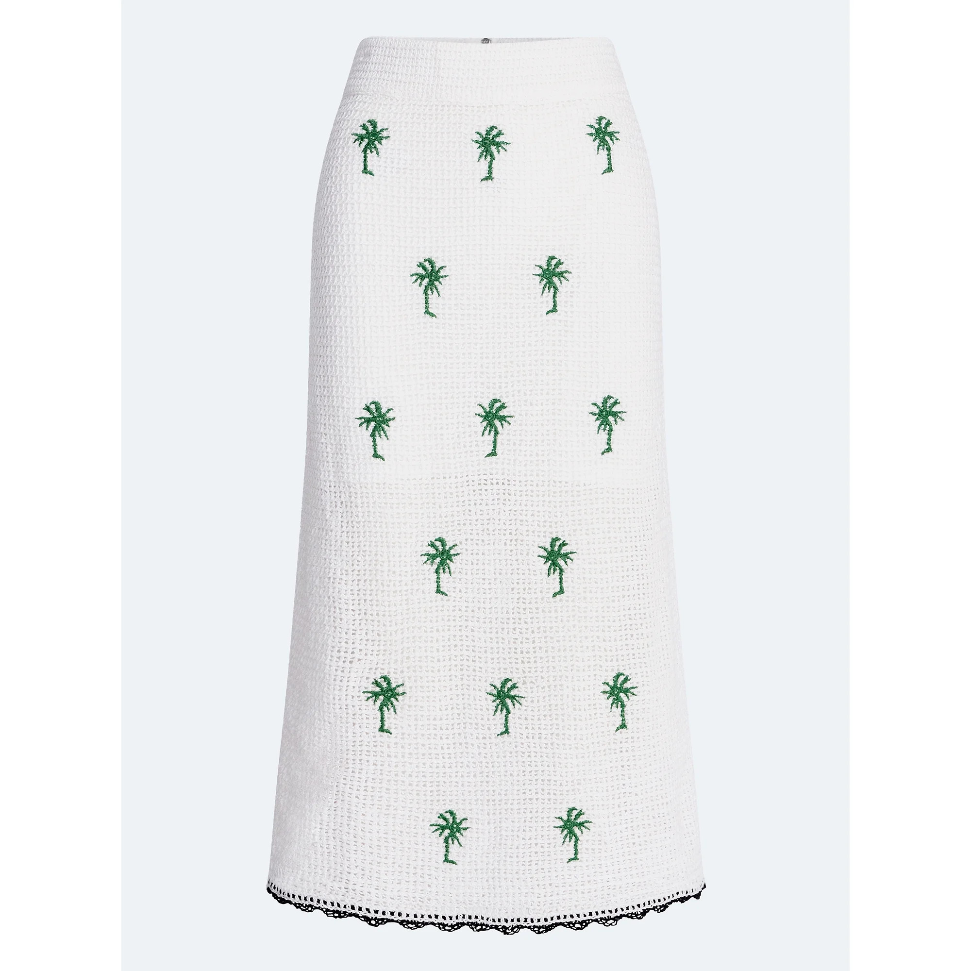 Free Assembly Women's Embroidered Knit Cotton Pencil Midi Skirt, Sizes XS-XXL | Walmart (US)