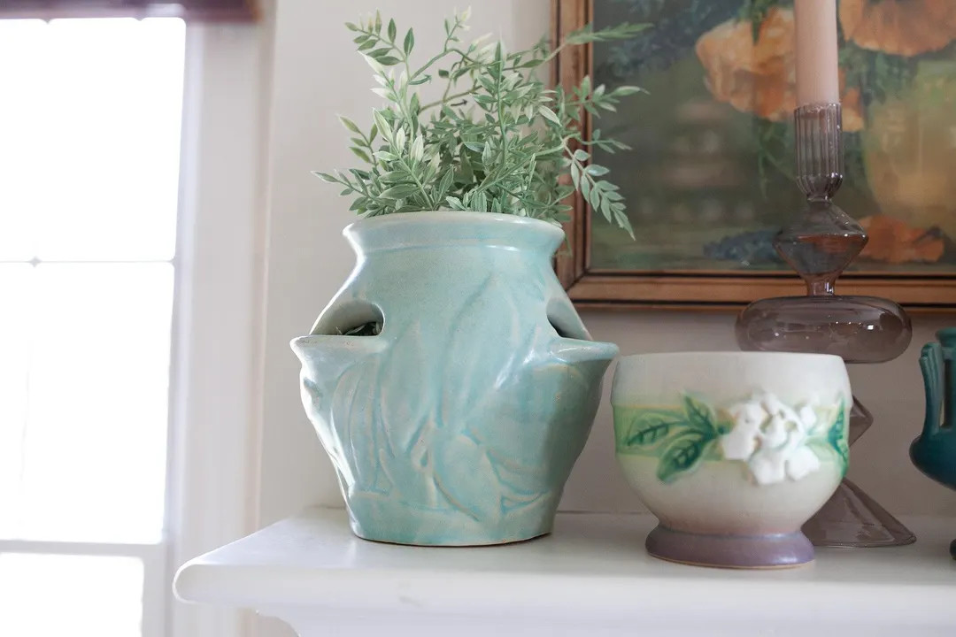 Vintage Mccoy Strawberry Pot - Aqua Blue Green Mccoy Leaf Pattern Strawberry Vase - Etsy | Etsy (US)