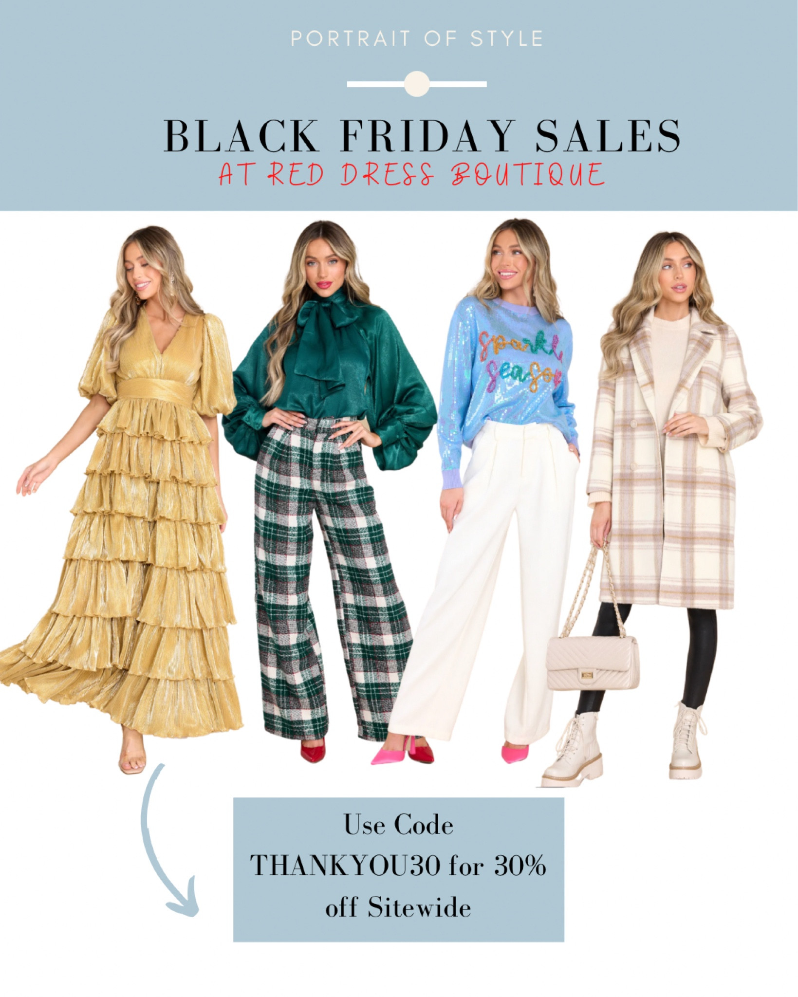 Red dress boutique Black Friday sales! 30% off site-wide!

#blackfriday #blackfridaysales #reddress #reddressboutique #plaid #christmas #holidayoutfits #blackfridaydeals

#LTKSeasonal #LTKCyberweek #LTKGiftGuide
