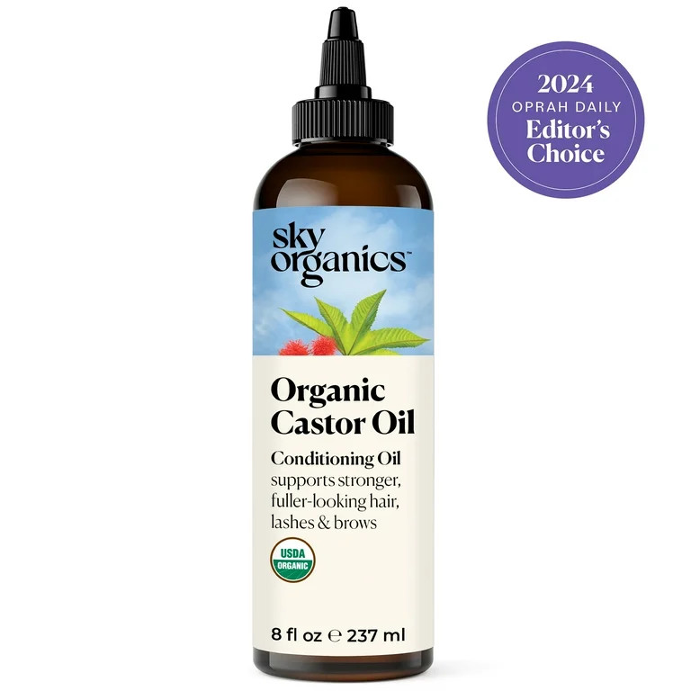 Sky Organics Organic Castor Oil, 100% Pure, Hexane Free, Cold-Pressed to Support Stronger, Fuller... | Walmart (US)