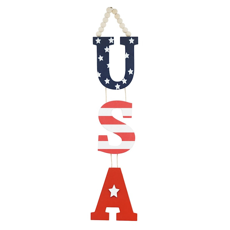 Hanging Patriotic USA Wall Sign, 6x23 | At Home