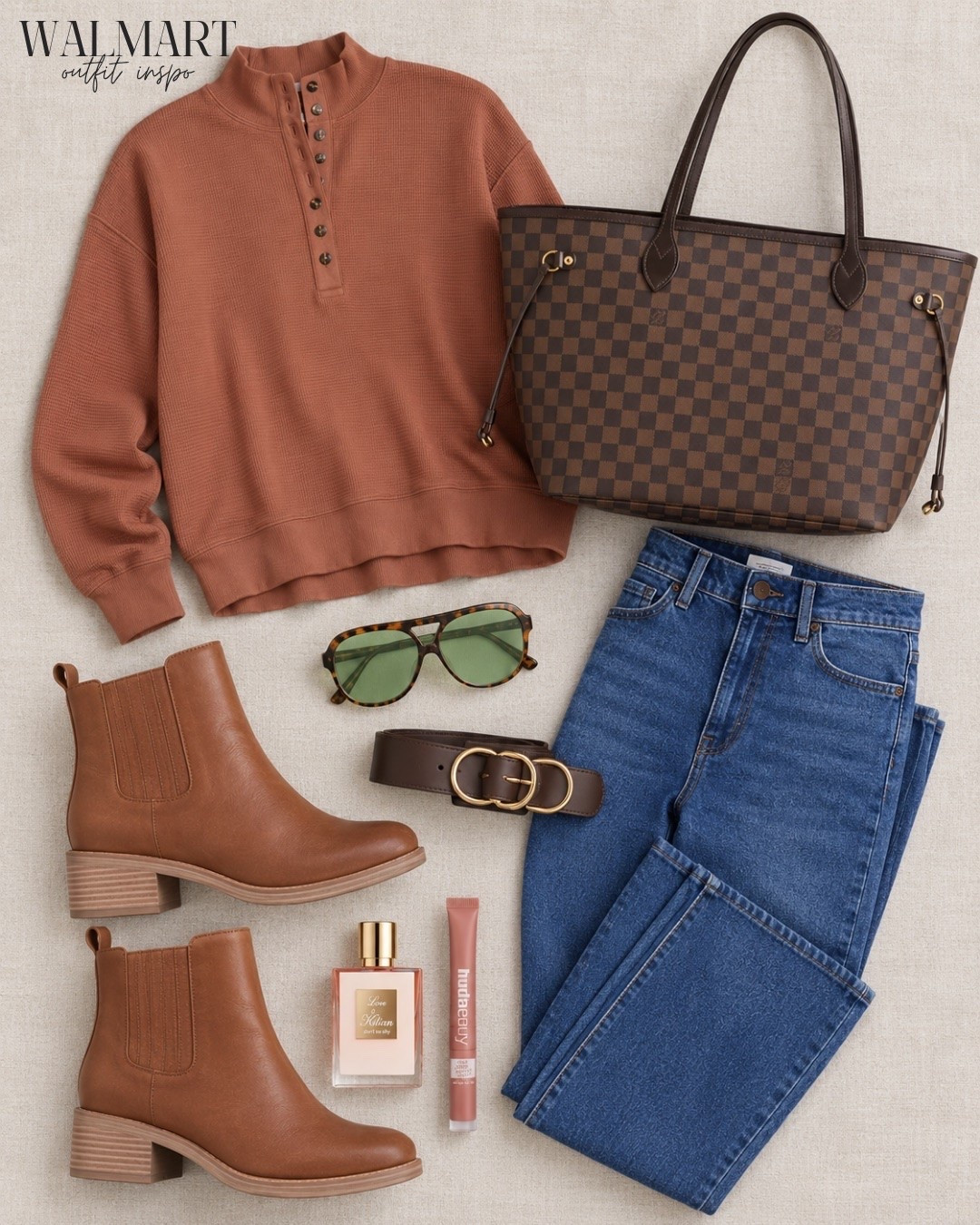 Fall vibes outfit inspo from Walmart with elevated accessories! These boots are a HUGE bestseller rn.

#LTKootd #LTKdayinmylife #LTKgrwm