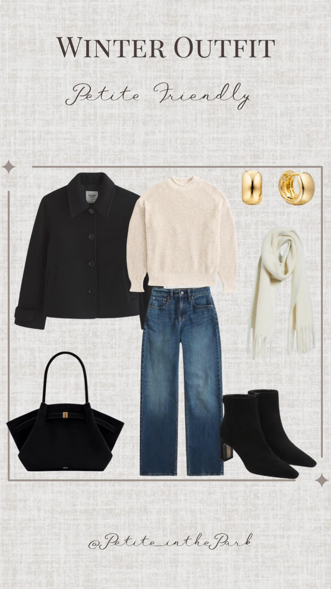 Winter petite outfit  

Winter outfit, winter trends, casual winter outfit, petite winter outfit, winter fashion, winter style, petite style, petite winter style, casual petite outfit, minimal outfit, minimal winter outfit, wool coat, petite coat, , black coat, white top , white sweater, high waisted pants , petite jeans , jeans, boots, leather boots, black boots, ankle boots, shoulder bag, suede bag, black bag, black purse, gold earrings, gold hoop earrings, gold necklace, minimal jewelry  #casualoutfit #petiteoutifts #winteroutfits #winteroutfits2025 #wintertrends 


#LTKootd #LTKSeasonal #LTKPetite