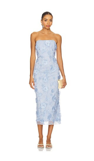 Lovers and Friends Blume Midi Dress in Blue. - size M | Revolve Clothing (Global)