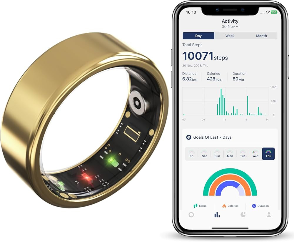 2024 Smart Ring, Health Tracker, Fitness Smart Ring, Heart Rate Monitor, Activity Tracker, Sleep ... | Amazon (US)