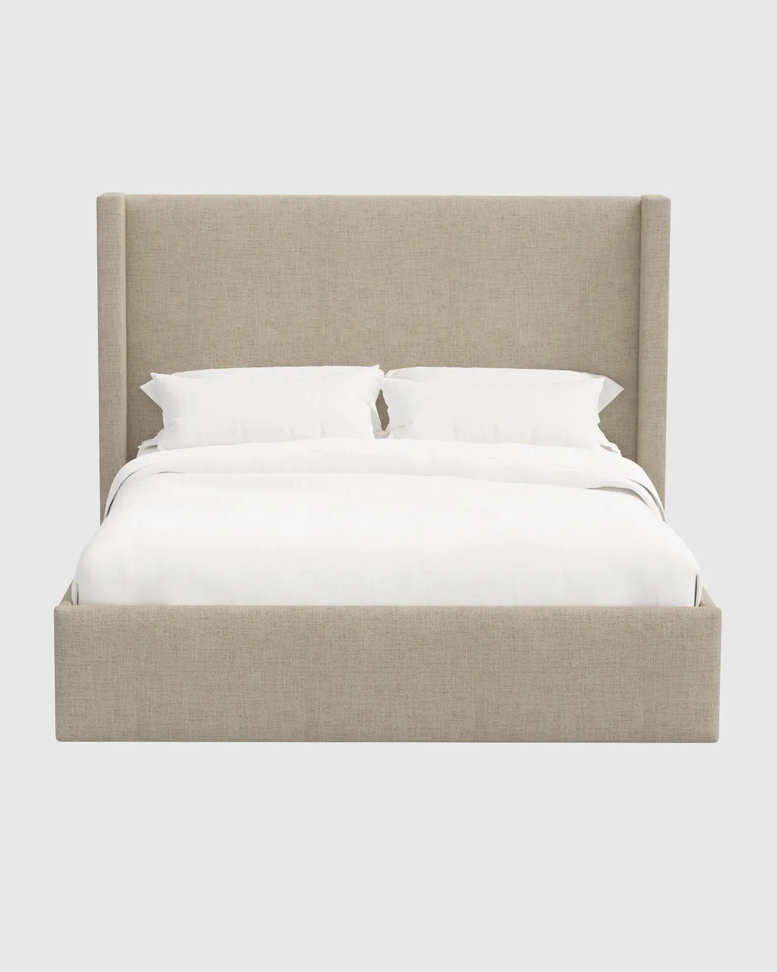 100% Linen Wingback Bed | Quince