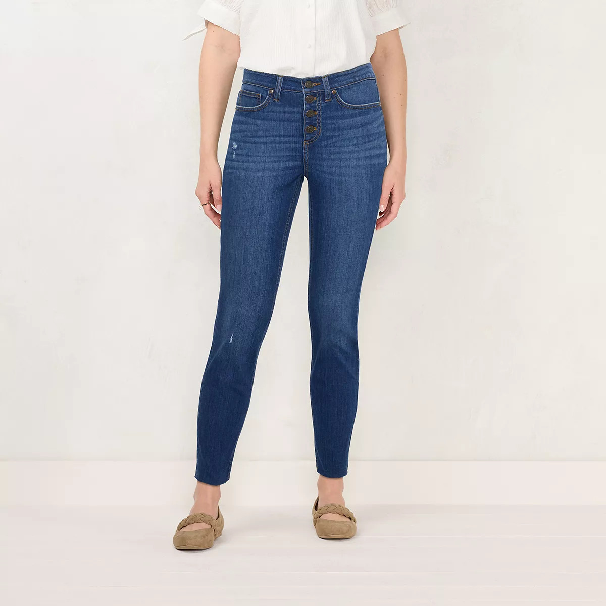 Women's LC Lauren Conrad High-Waist Skinny Ankle Jeans | Kohl's