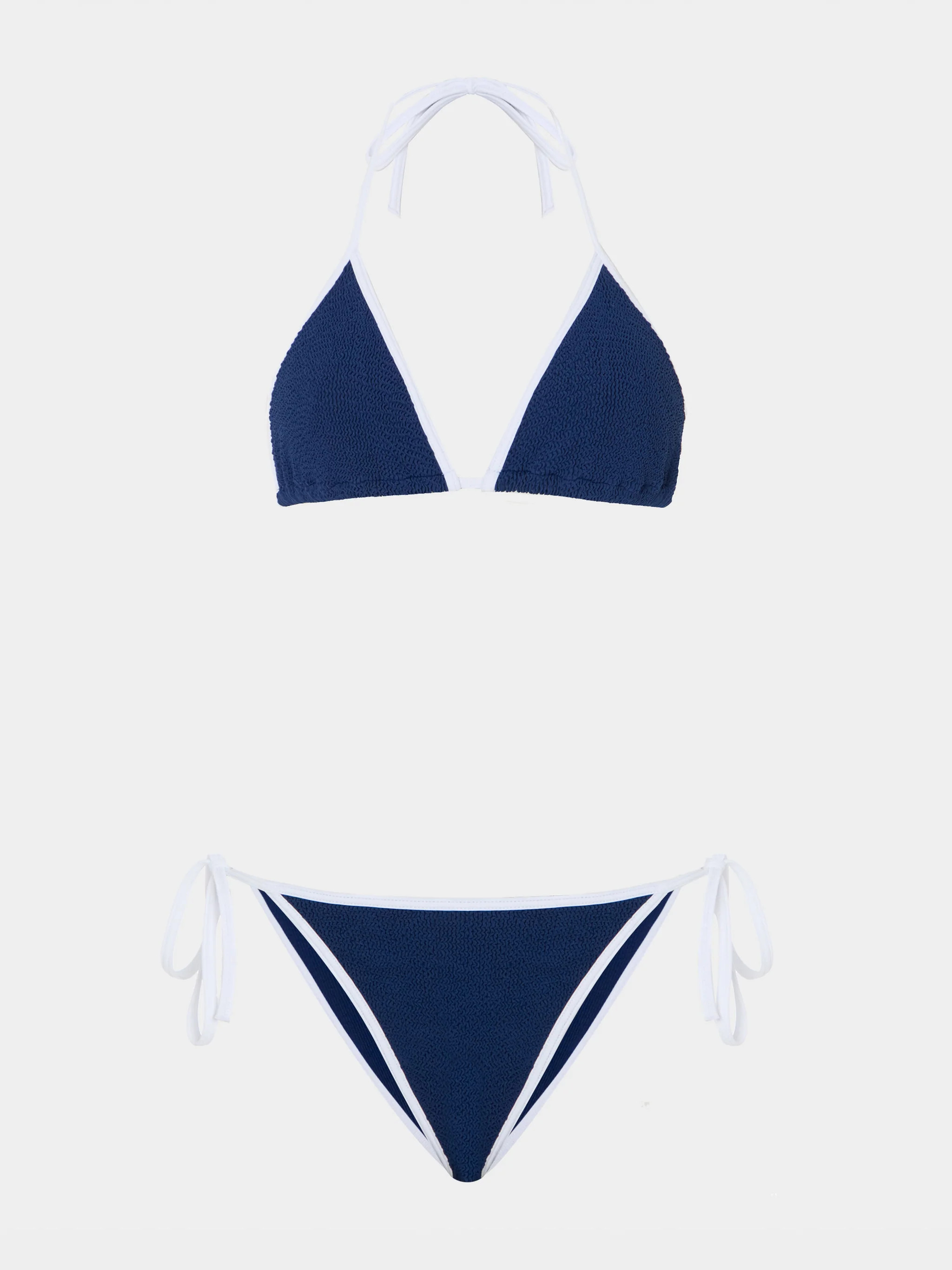 Gina Bikini Contrast - Navy/White | HUNZA G