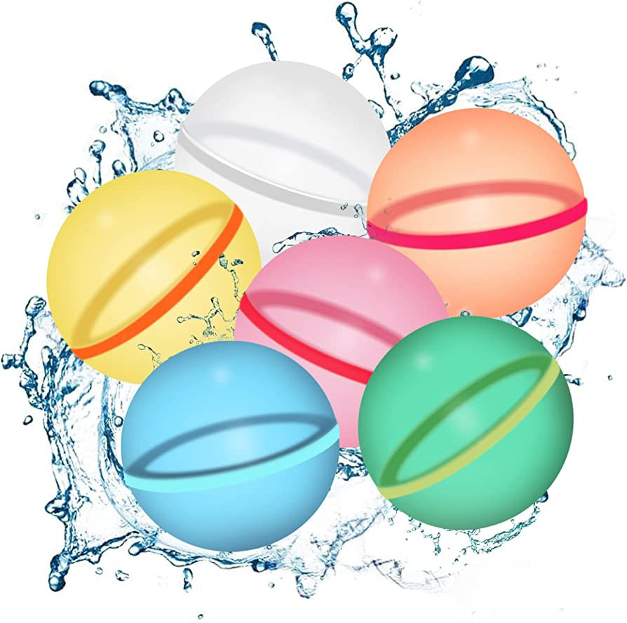 Reusable Water Balloons Quick Fill for Kids, Magnetic Refillable Water Balloons Self Sealing Sili... | Amazon (US)