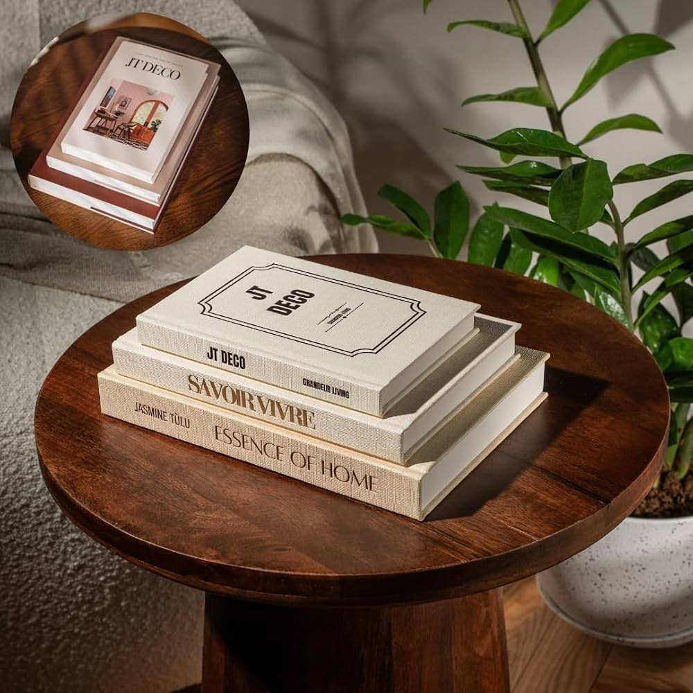 Decorative Books for Coffee Table, Books Set of 3 - Faux Decorative Books for Living Room, Counte... | Amazon (US)