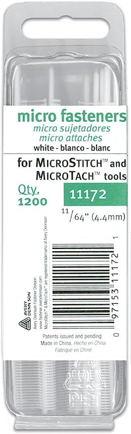 Avery Dennison 111720 4.4mm Micro Stitch Fastener Refills, White | Amazon (US)