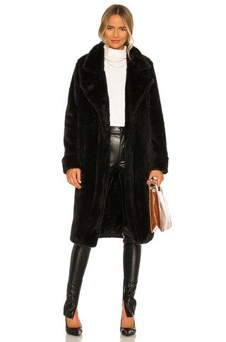 Lovers + Friends Teddy Fur Coat in Black from Revolve.com | Revolve Clothing (Global)