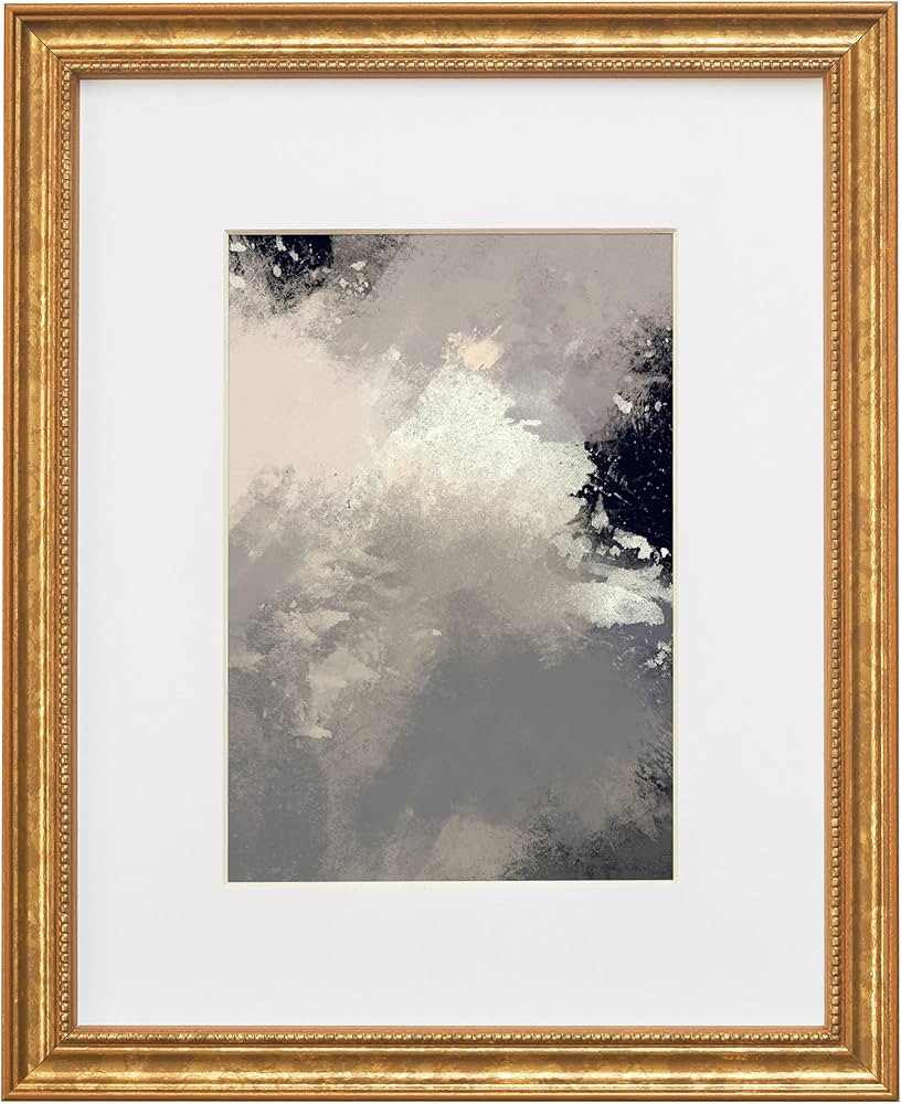 Stratton, 17x22 Picture Frame Matted for a 13x19 Photo, Aged Gold | Amazon (US)