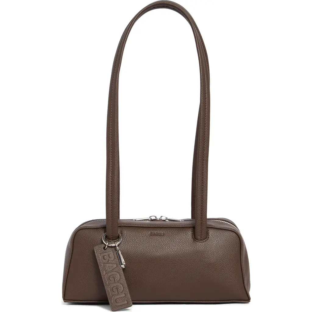 Baggu Small Recycled Leather Bowler Shoulder Bag in Brown at Nordstrom Rack | Nordstrom Rack