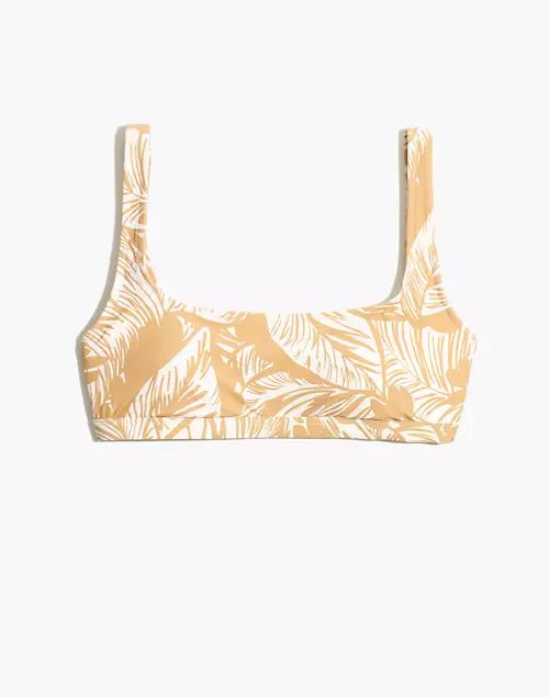 Madewell Second Wave Balconette Bikini Top in Palm Leaves | Madewell