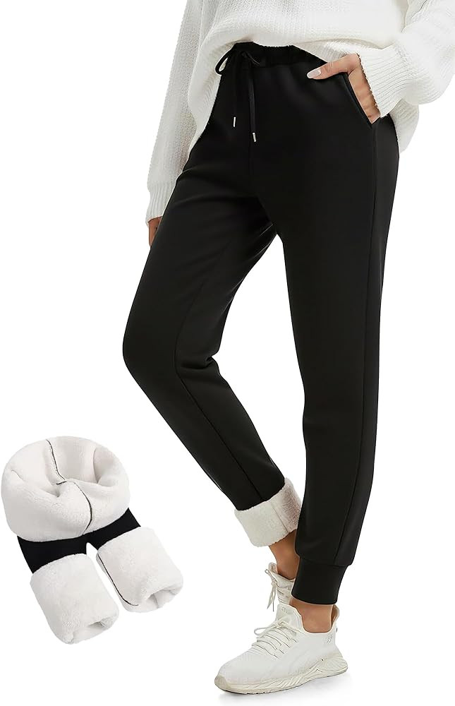 FULLSOFT Thick Fleece Lined Sweatpants for Women-Thermal Warm Athletic Joggers with Pockets Loung... | Amazon (US)