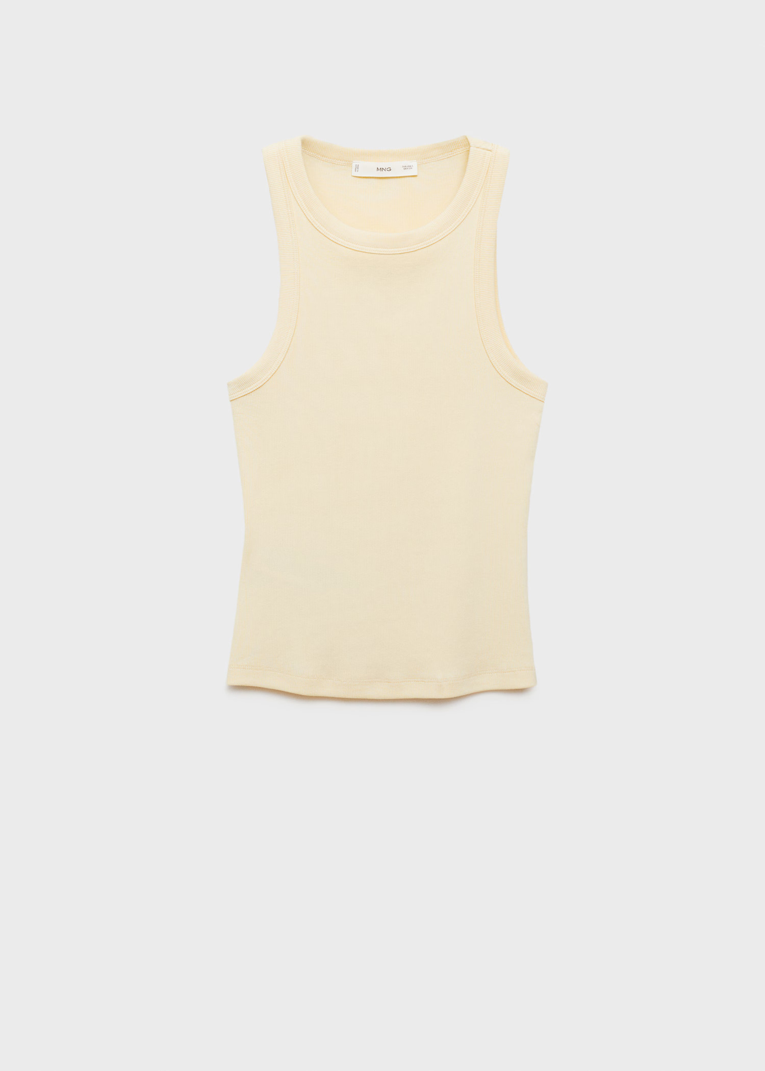 Ribbed cotton-blend top - Women | MANGO United Kingdom | MANGO (UK)