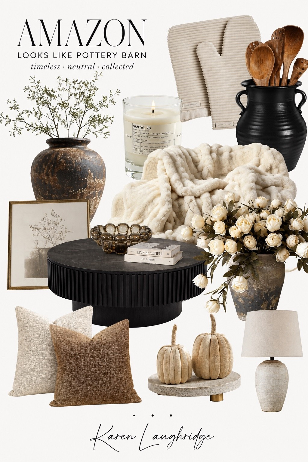 Amazon finds with a Pottery Barn feel 🤎 These pieces have that timeless, collected look without the designer price tag.

Comment SHOP and I’ll send you the links!

#ad #amazonfinds #amazonhome #homedecor

#LTKHome #LTKSeasonal #LTKmomlife