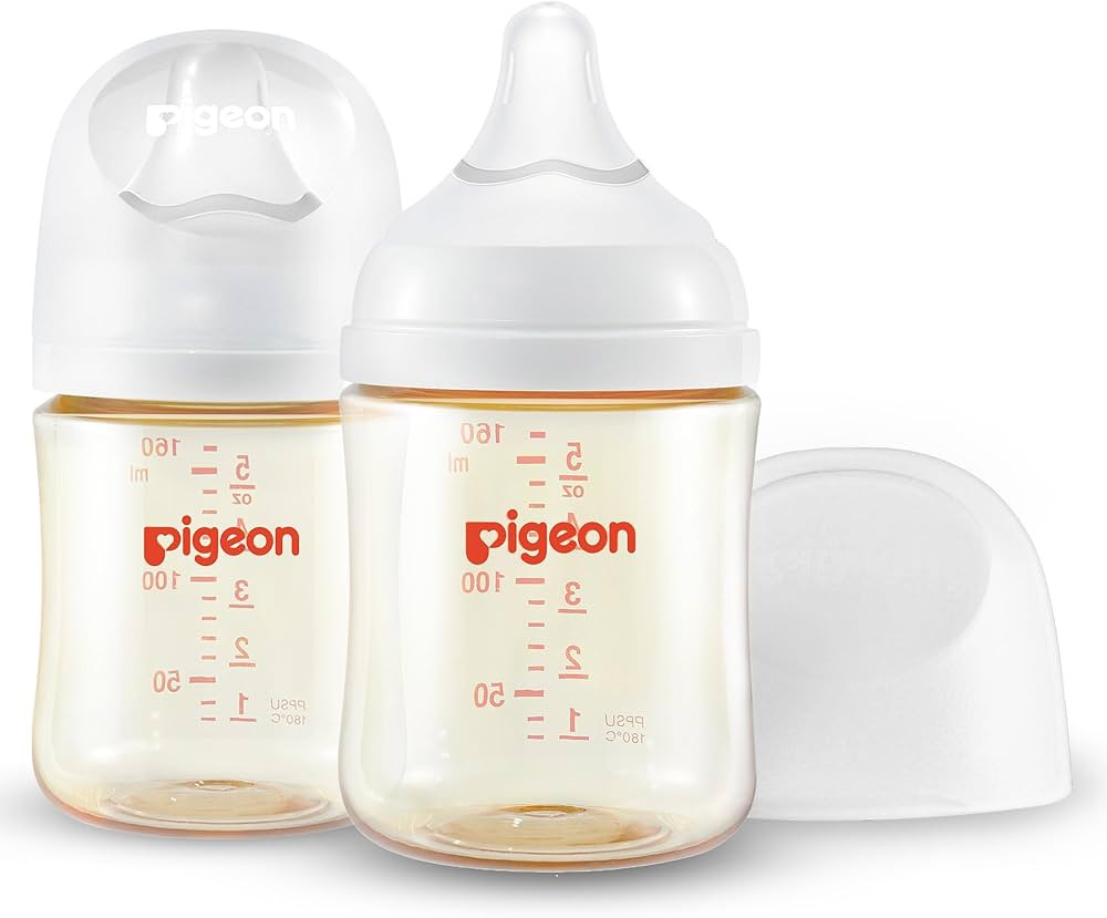 Pigeon PPSU Nursing Baby Bottle Wide Neck, Streamlined Body, Natural Feel, Easy to Clean, 5.4 Oz(... | Amazon (US)