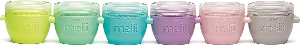 melii Snap & Go Baby Food Storage Containers with lids, Snack Containers, Freezer Safe, 2 oz - 6 ... | Amazon (US)