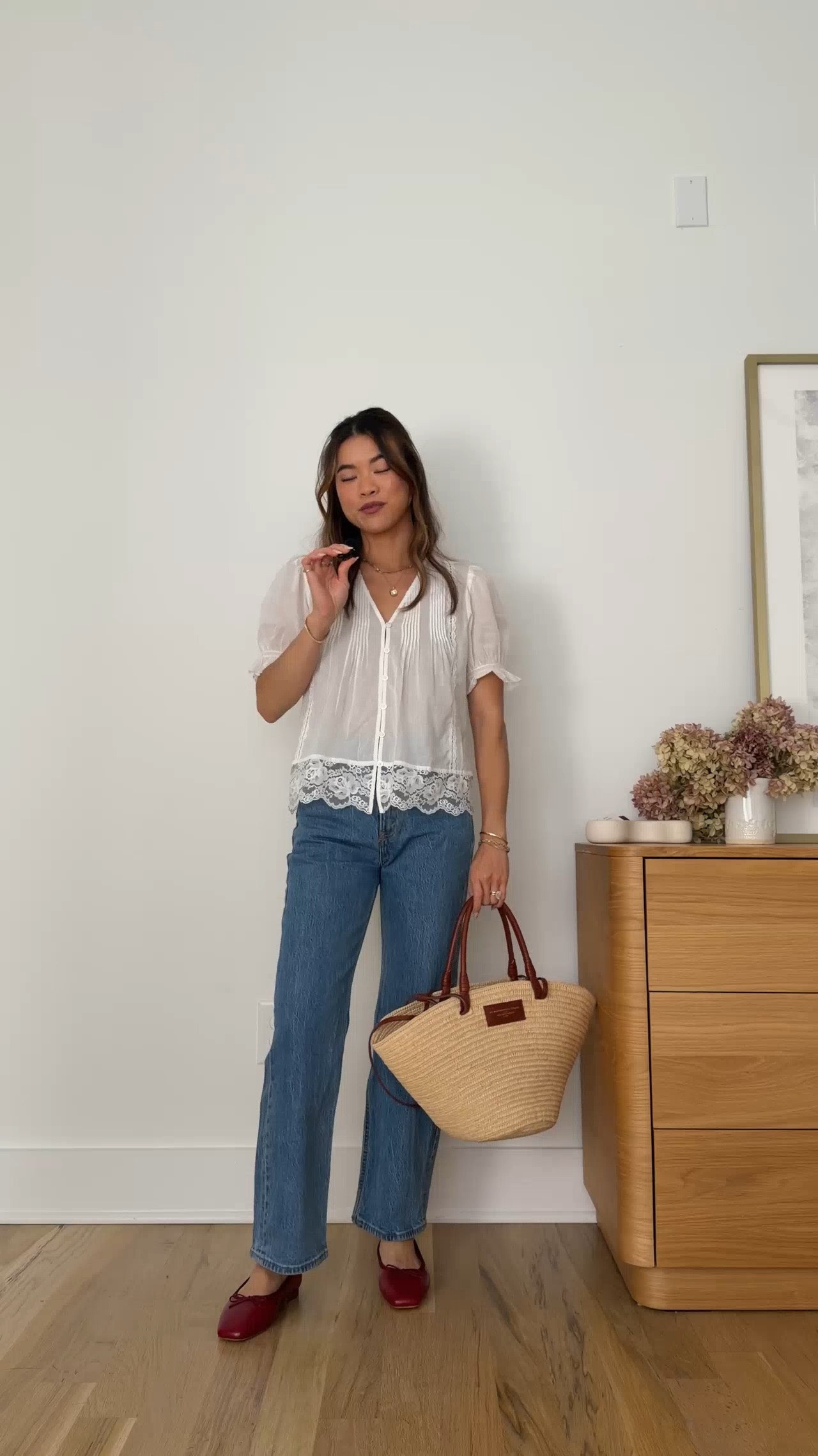 The cutest blouse from @abercrombie. I love how light and flowy is it!

Sizing info:
-Abercrombie 100% Cotton Lace-Trim Button-Up Blouse (Size XS in White) 
-Abercrombie High Rise 90s Relaxed Jean (Size 23 Extra Short in Medium Wash)

Petite style, petite fashion, mom outfit, mom style, petite pants, petite outfit ideas, petite outfits, best pants for petite, petite denim, spring style, spring outfits, vacation outfits, summer outfits, Summer style, summer trends, summer blouse, fall jeans, fall pants, fall blouse, autumn top

#LTKootd #LTKSeasonal #LTKPetite