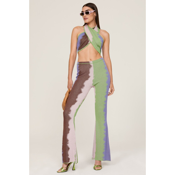 House of Sunny She's Electric Halter Top Multicolored-print | Rent the Runway