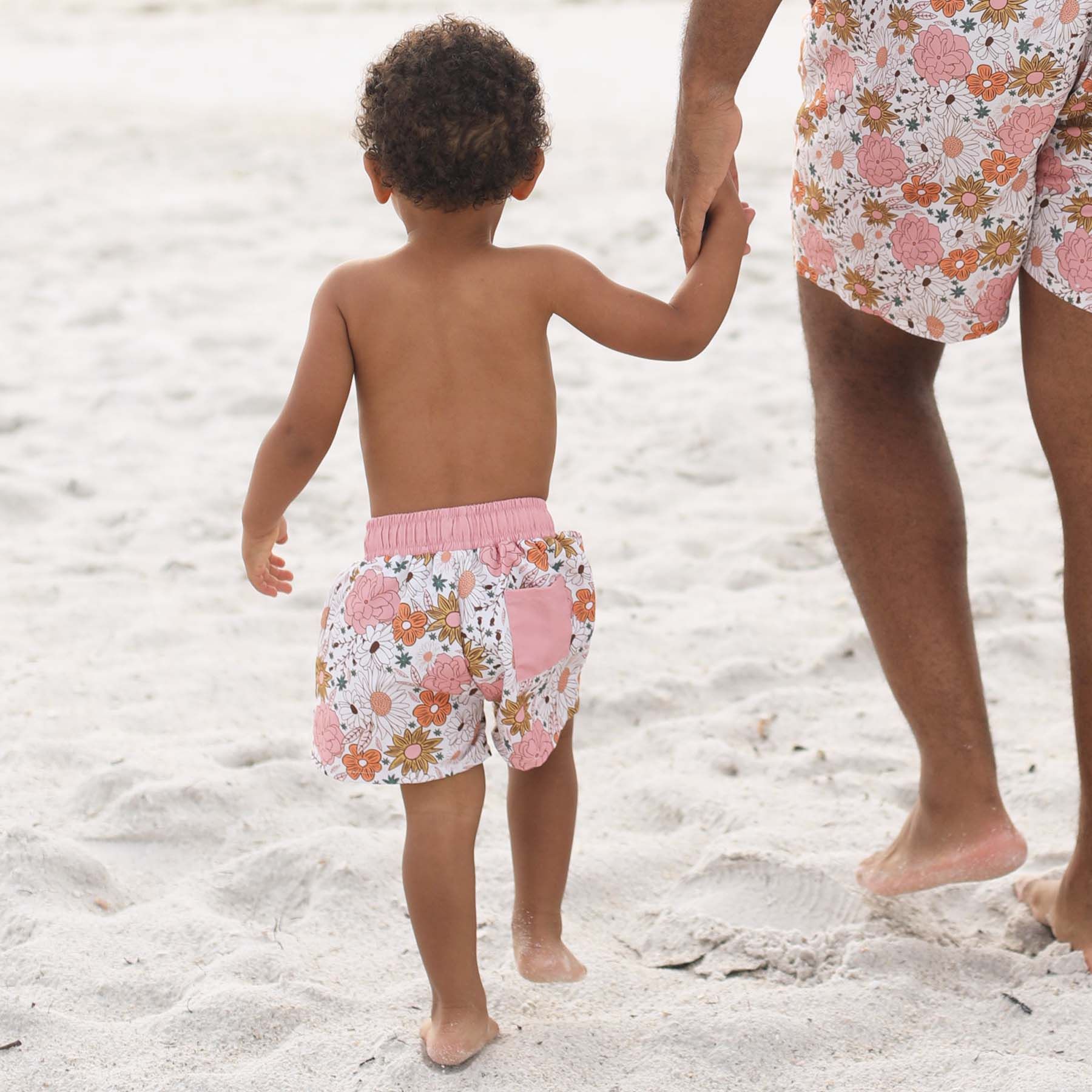 Boys Swim Trunks | Boho Floral | Caden Lane