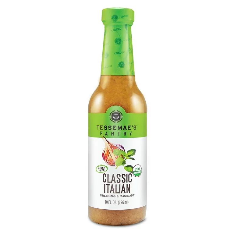 Tessemae's Organic Classic Italian Vinaigrette Salad Dressing and Marinade, 10 fl oz, Vegan, Suga... | Walmart (US)