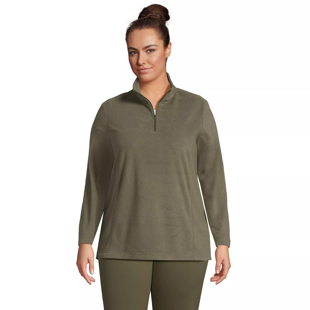 Plus Size Lands' End 1/4-Zip Fleece Pullover | Kohl's