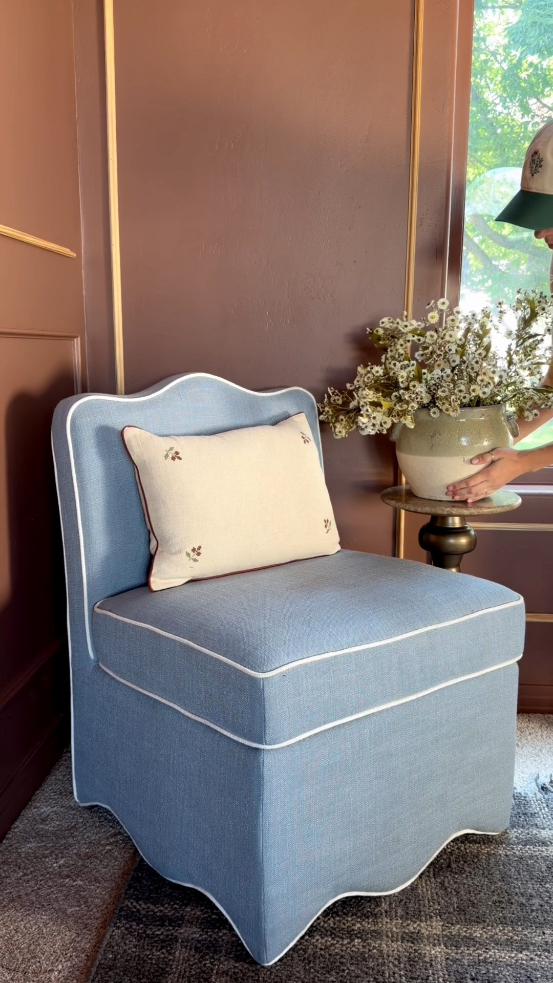 HomeGoods Finds, Accent Chair, Vase and Florals @tjmaxx

#LTKHome