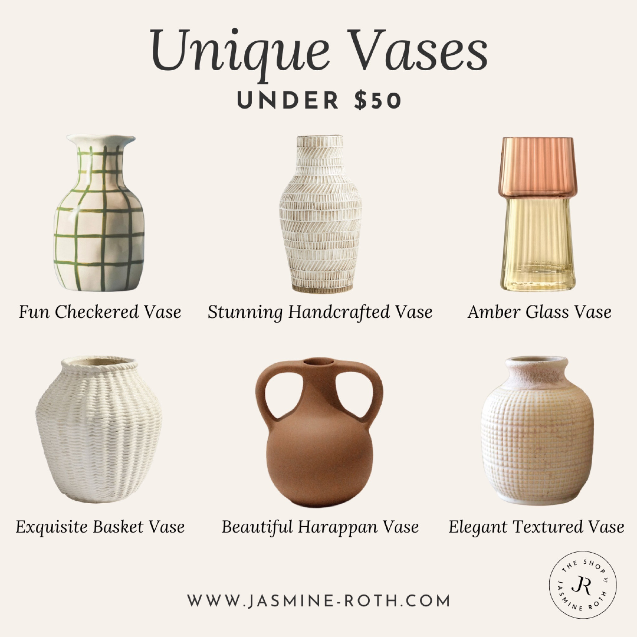 Shop the cutest vases under $50. 

#LTKhome #vases #cutevases #uniquevases #homedecor #affordable #homedecor #interiordesign 

#LTKHome