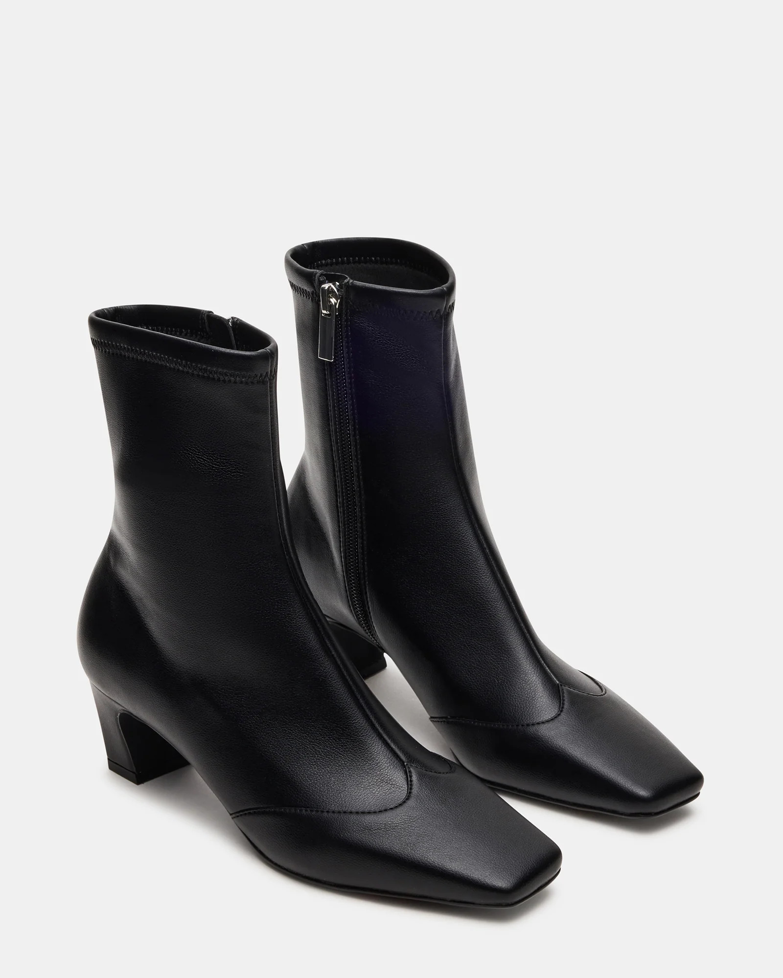 JETER Black Square-Toe Women's Ankle Boot | Steve Madden (US)