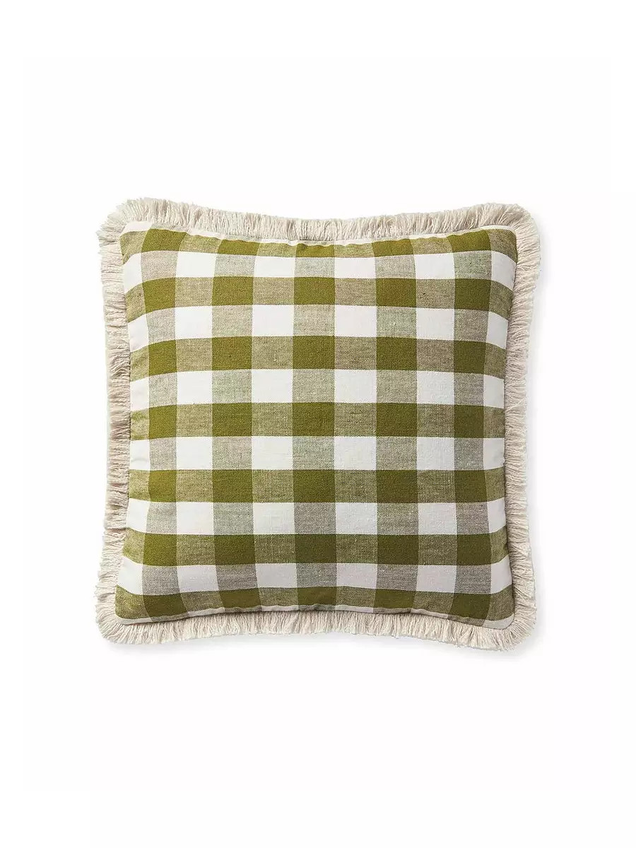 Classic Linen Gingham Pillow Cover | Serena and Lily