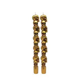 10" Gold Skull Taper Candles, 2ct. by Ashland® | Michaels Stores