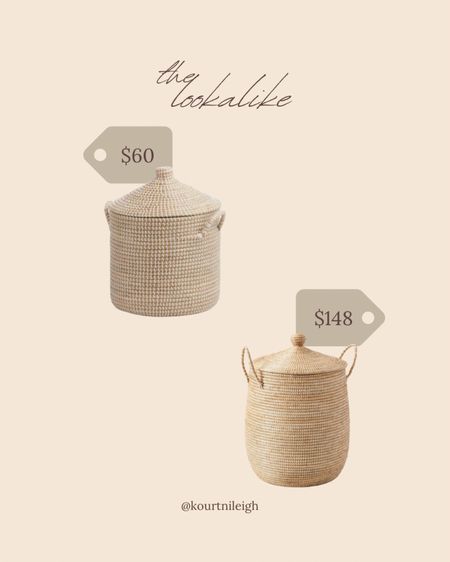 Found an almost identical look for less option for the Serena & Lily natural rattan and seagrass basket w/ a lid. This lookalike is $60, a fraction of the cost and comes in 2 different sizes! 

#LTKunder100 #LTKSeasonal #LTKhome