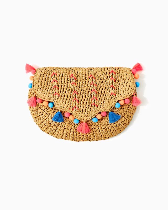 Clam Shell Straw Clutch | Lilly Pulitzer