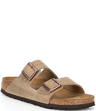 Birkenstock Women's Arizona Oiled Leather Soft Footbed Slide Sandals - 6 | Dillard's