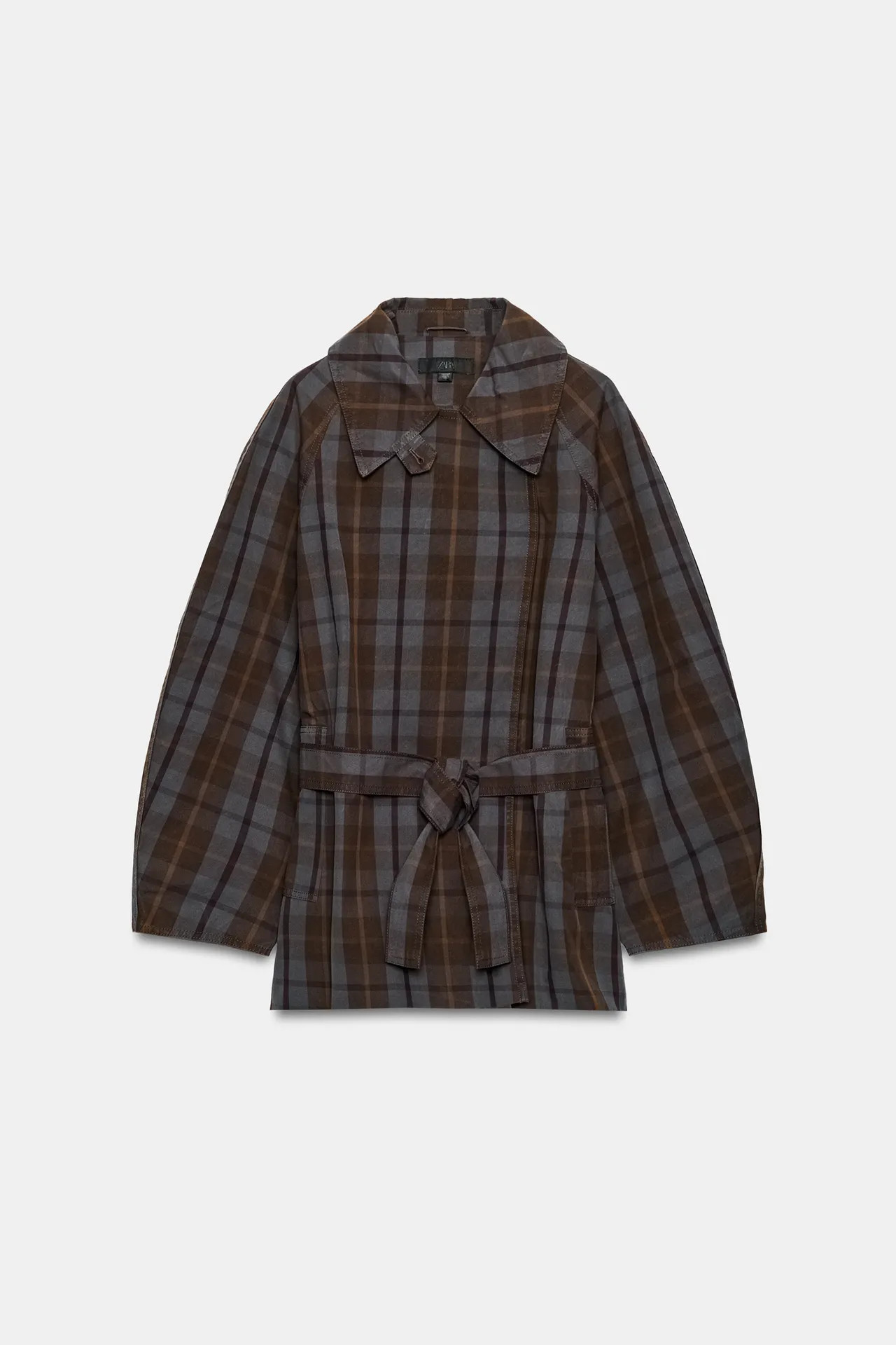 KARO-TRENCHCOAT MIT G\u00dcRTEL | Zara DE