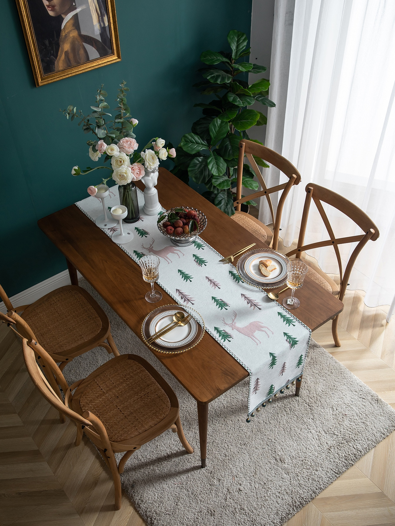 Christmas Tree Pattern Table Runner | SHEIN