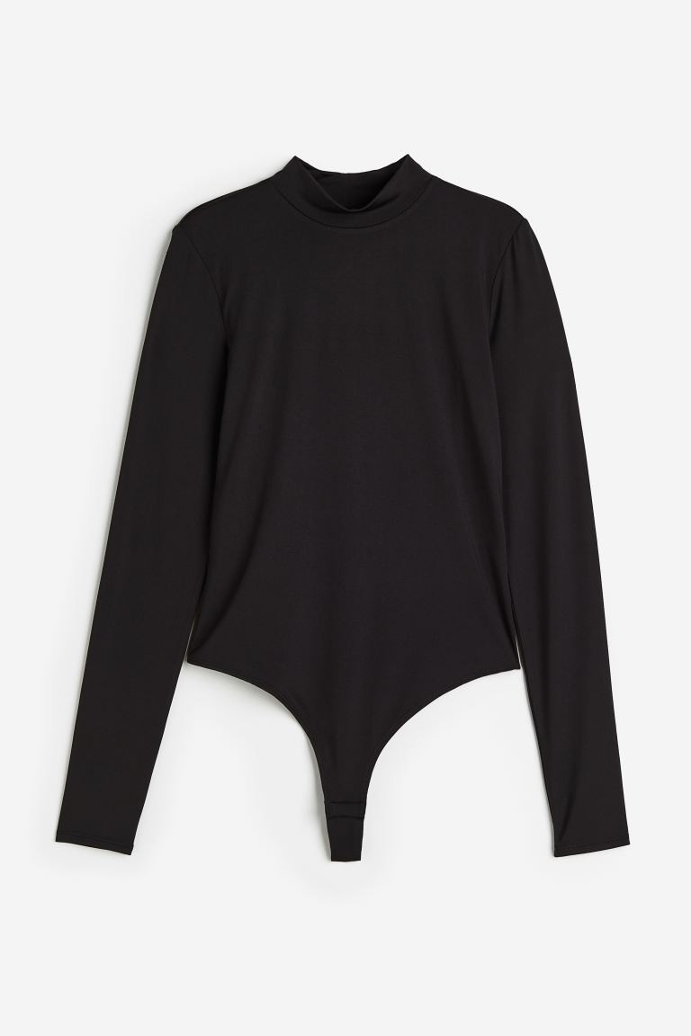 Stringbody met turtleneck - Zwart - DAMES | H&M NL | H&M (DE, AT, CH, NL, FI)