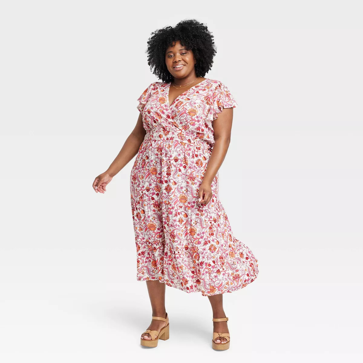 Women's Flutter Short Sleeve Tiered A-Line Dress - Knox Rose™ | Target